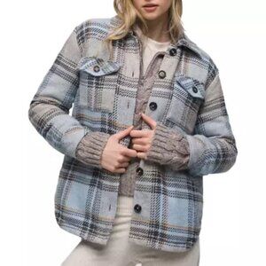 NEW Prana  Lower Falls Flannel Jacket XS Blue